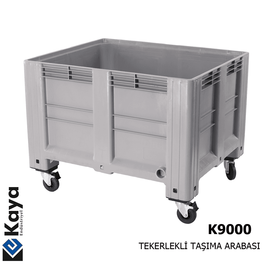 Tekerlekli Plastik Çamaşır Top. Arabası 73*63*99