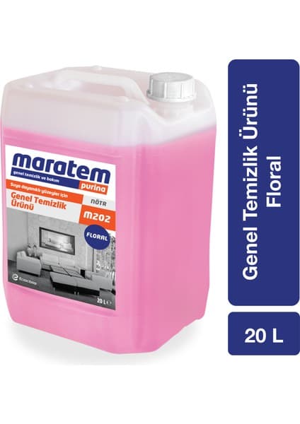 M202 Genel Temizlik Ürünü Floral 20L Pembe