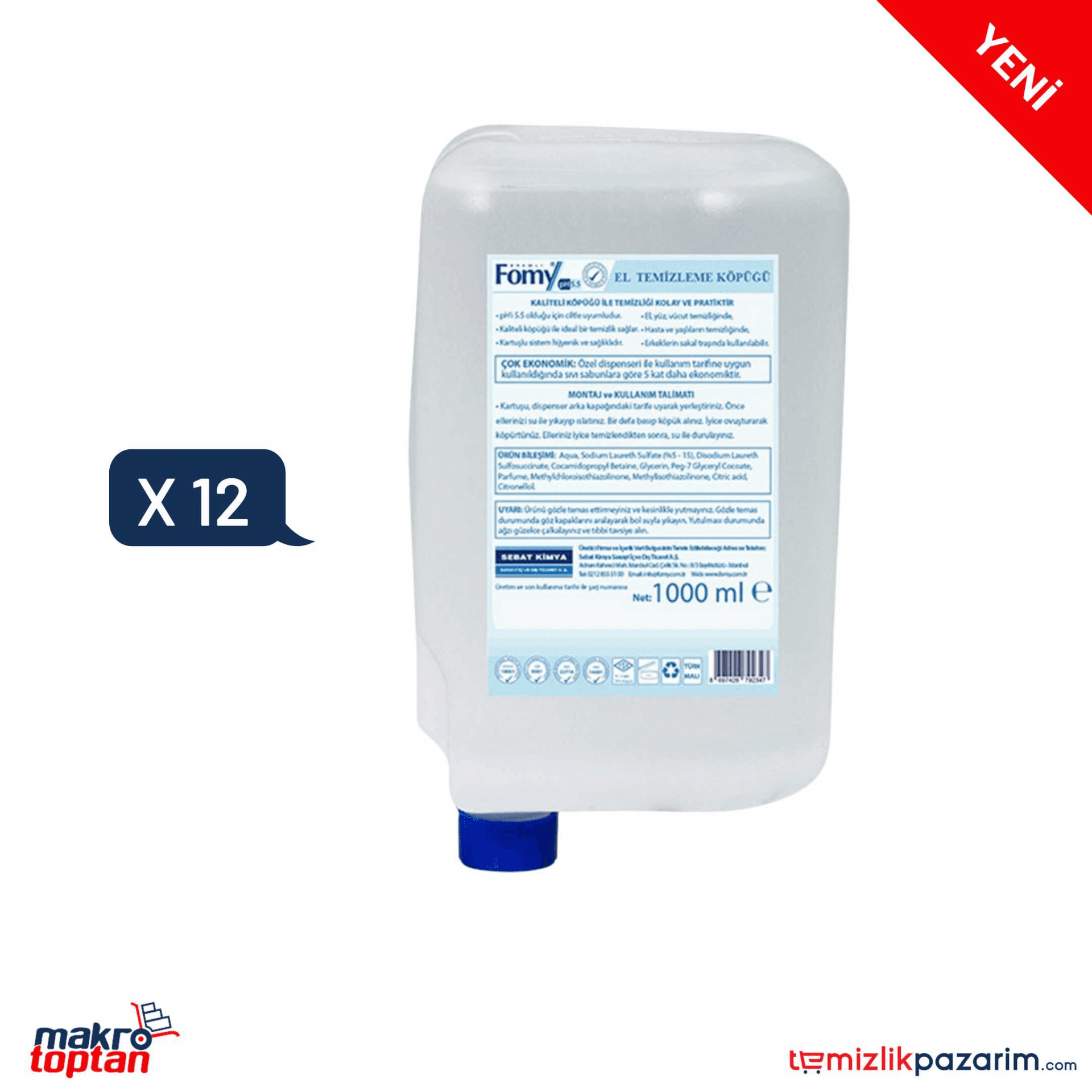 FOMY EL TEMİZLEME KÖPÜK SABUN 1000 Ml