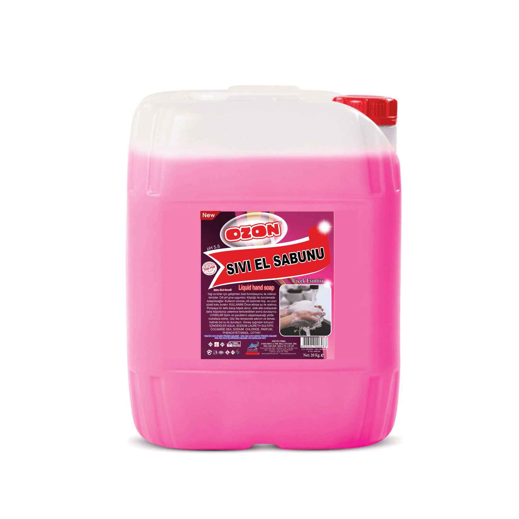 Sıvı El Sabunu Pembe 20 KG