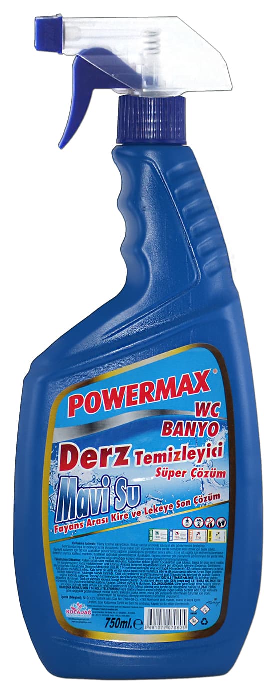 Powermax Sihirli Mavi Su Derz 750ML Banyo Temiz.