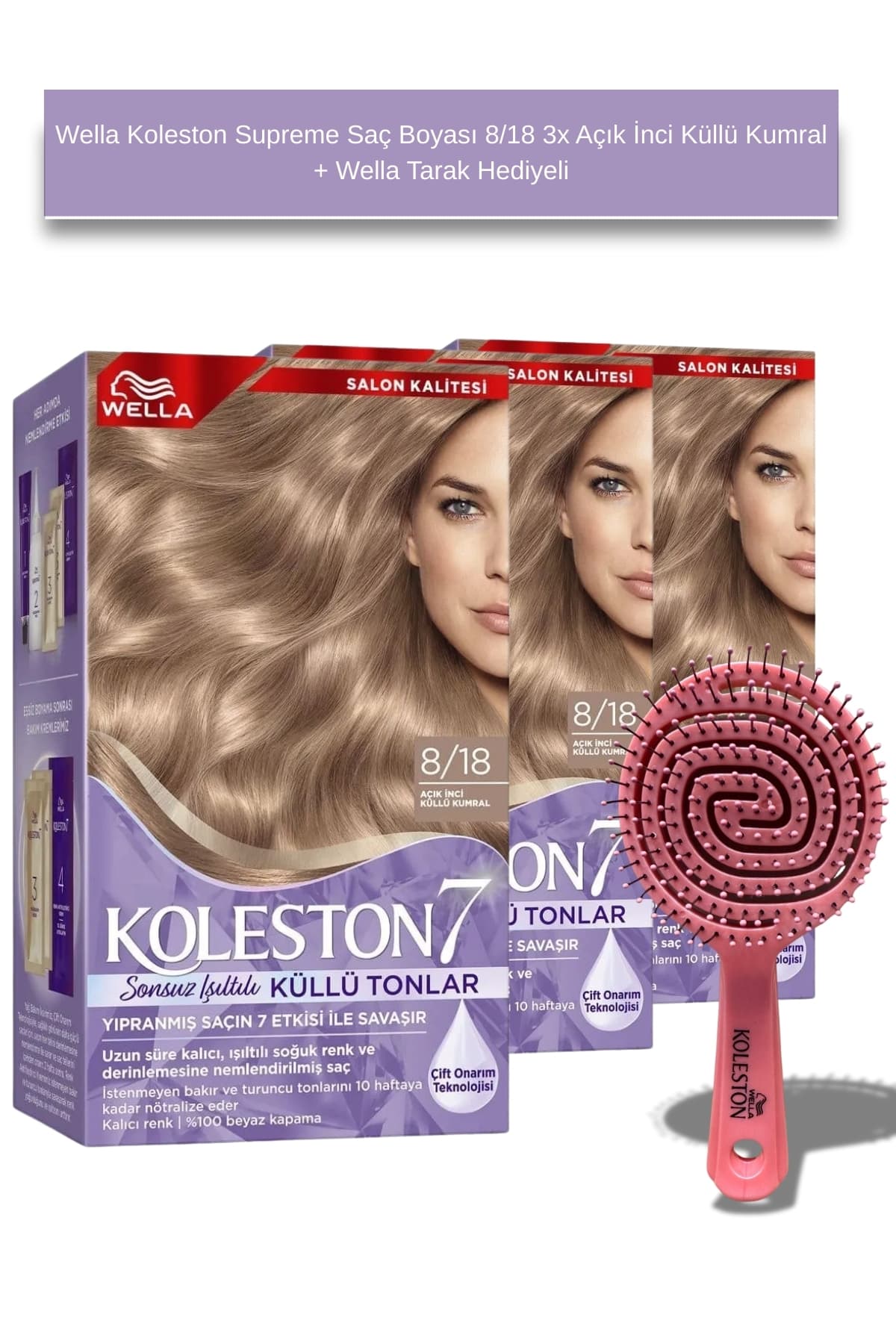 Koleston Supreme Kit 8/18 Açık Inci Küllü Kumral18