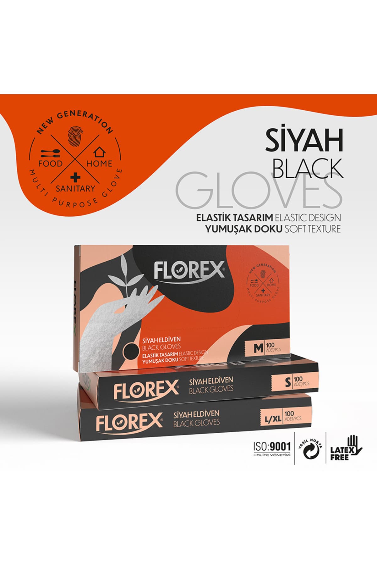 Reflex Florex Siyah Eldiven L/XL