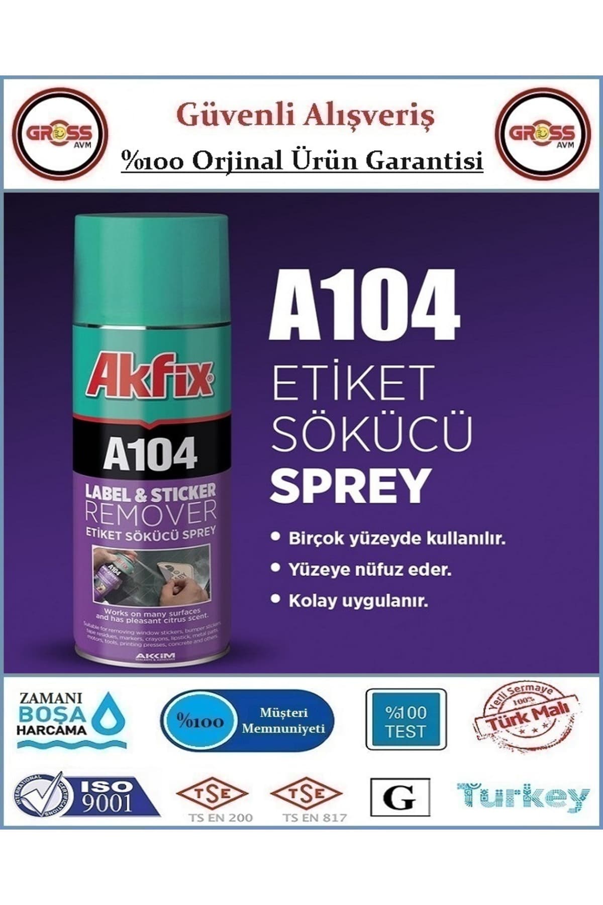 Etiket Ve Bant Çözücü Sprey