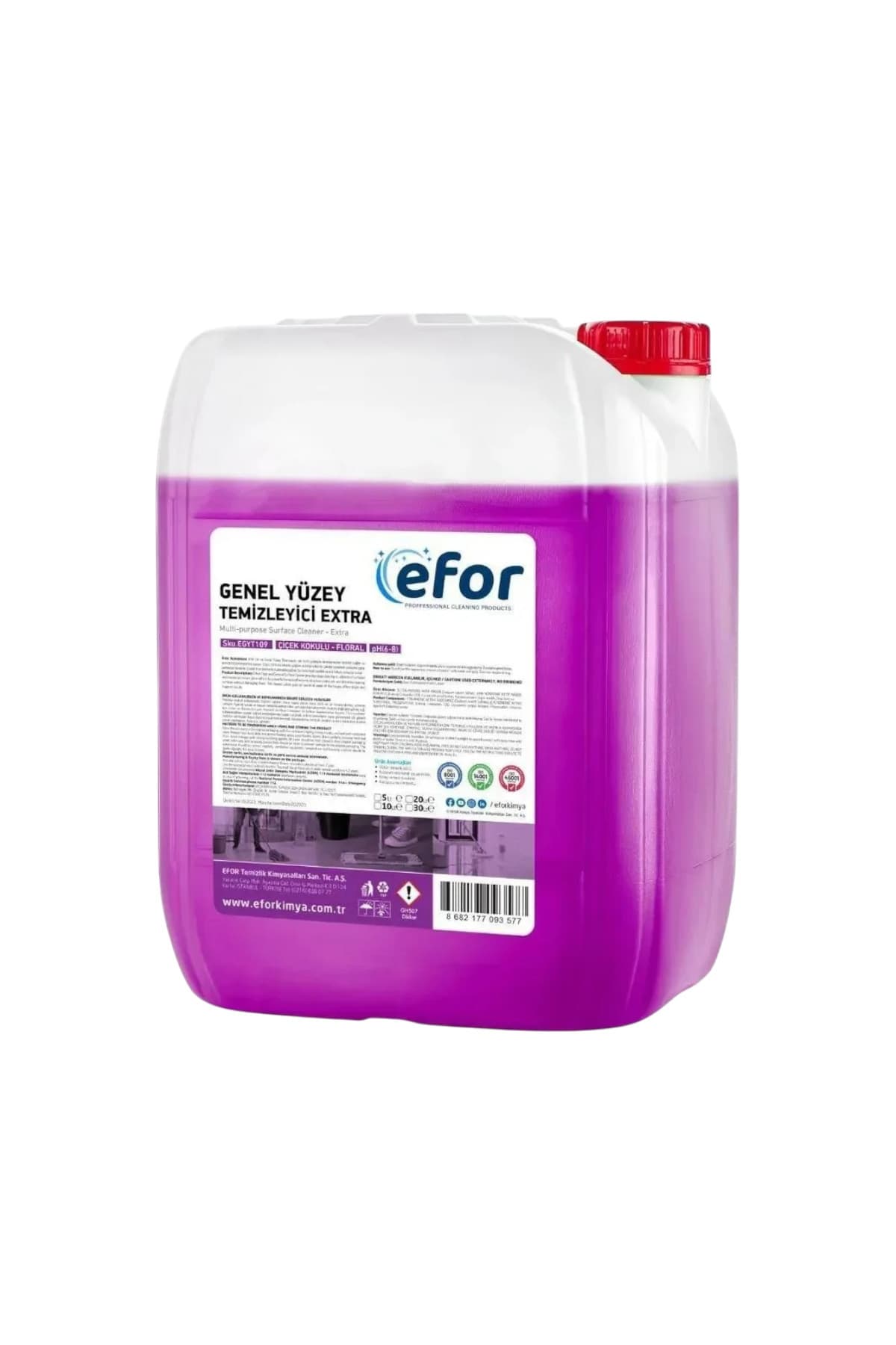 Parfümlü Genel Yüzey Temizleyici Pembe 5 KG
