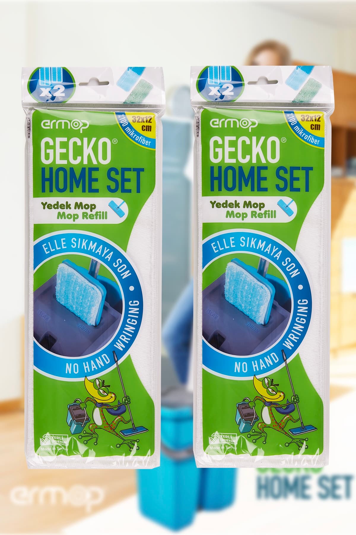 GECKO Home Set Yedek Mop (2"li paket)