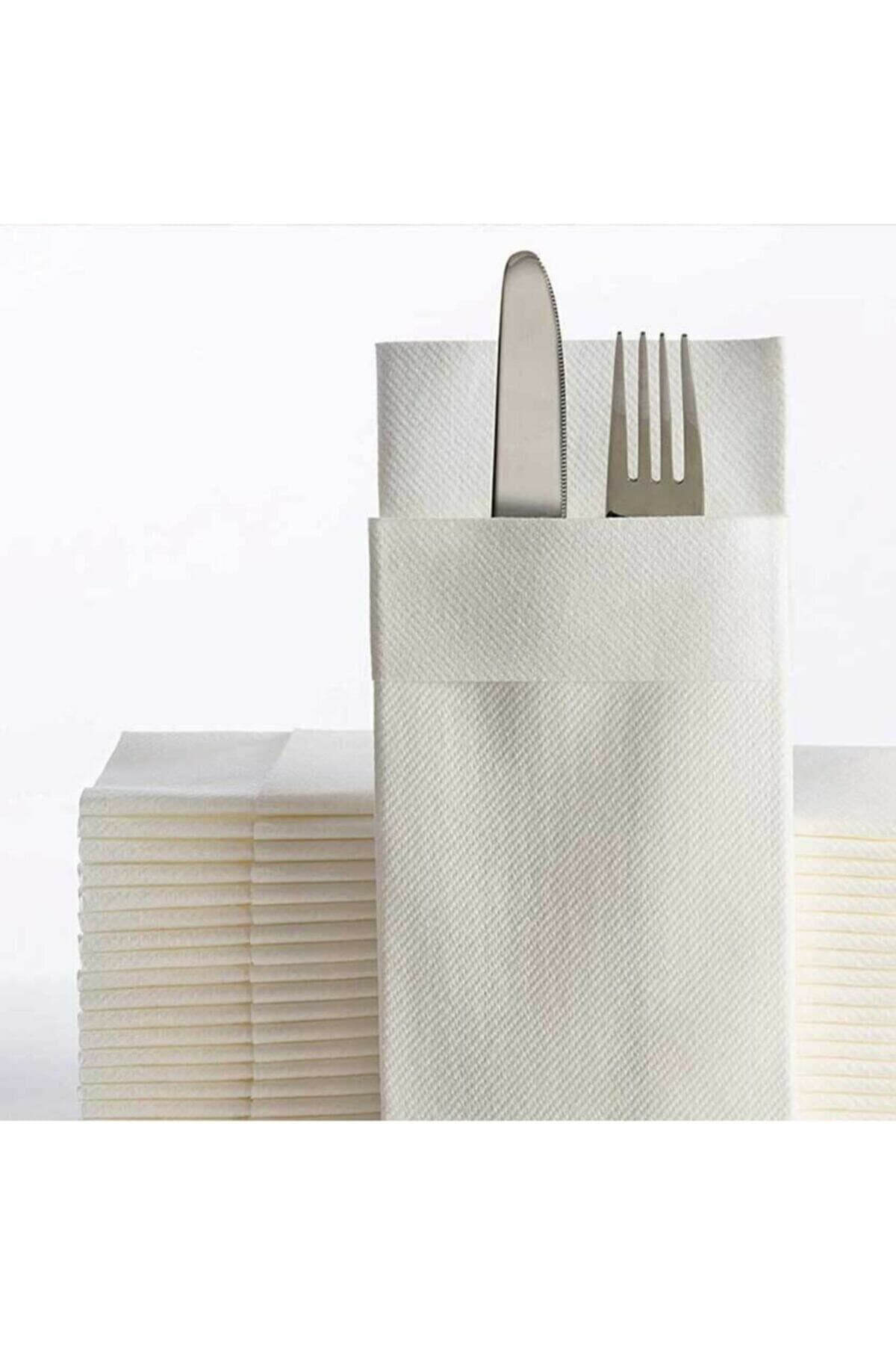 Peçete La Plume Airlaid Beyaz 40X40 1/8 12 PAKET