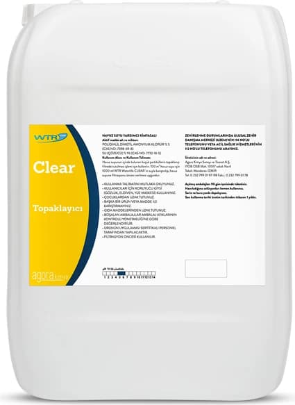 Wtr Clear Topaklayıcı Havuz Suyu Parlatıcısı 20 L