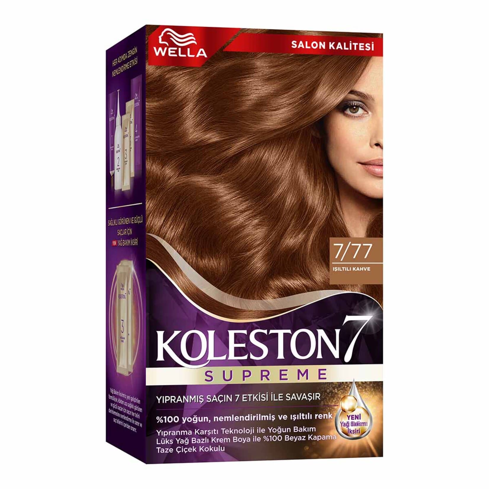 Koleston Supreme Kit 7/77 Işıltılı Kahve *18