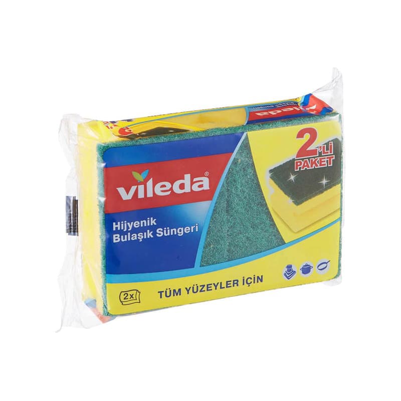 Sünger Hijyenik Bulaşık 2Li Düz Vileda