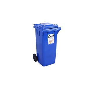 Pls. Dış Mekan Atık Kovası Teker. 120 L Mavi Kağıt