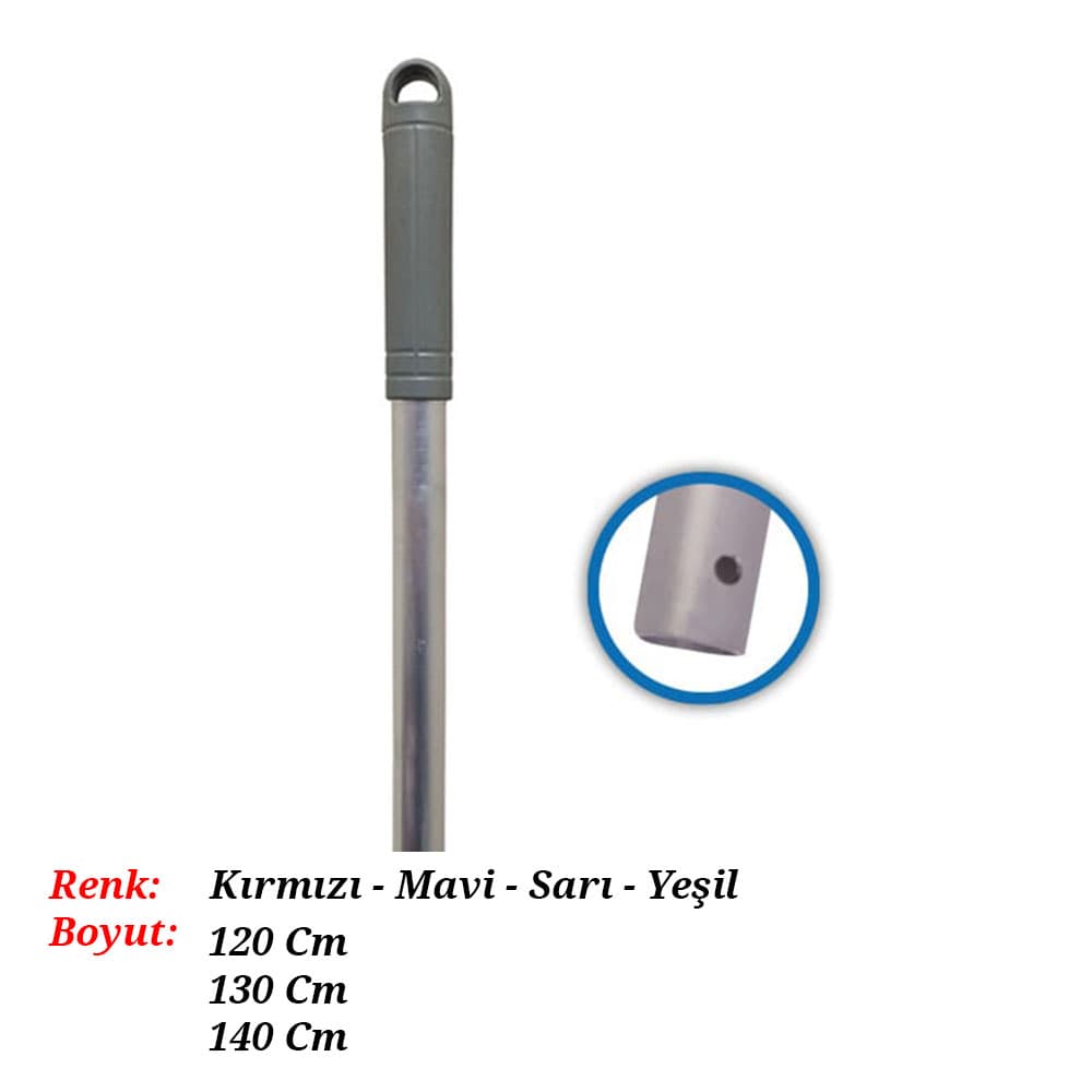 Alüminyum Sap Delikli Kırmızı 130 CM