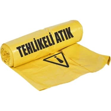 Çöp Torbası 80X110 Tehlikeli Atık Sarı 800 Gr. 10 rulo