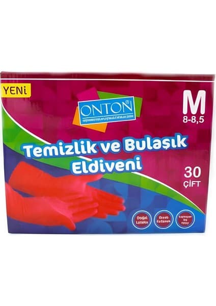 Eldiven Bulaşık Kırmızı M Beden