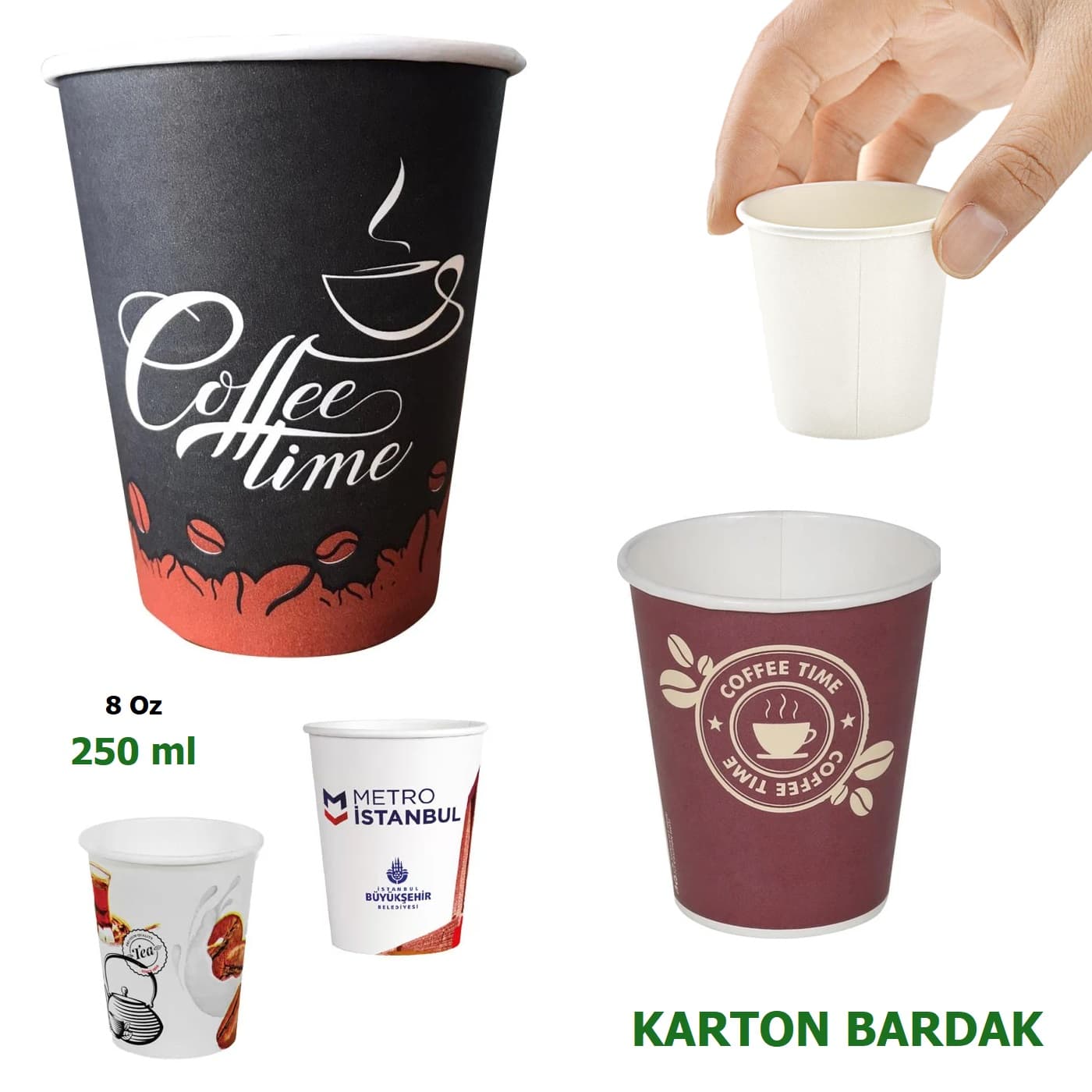Karton Bardak 8 Oz