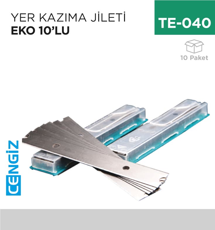 Yer Kazıma Jileti 10 Lu