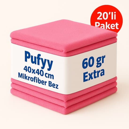 Bez Mikrofiber 40*40 Koyu Pembe 60 Gr