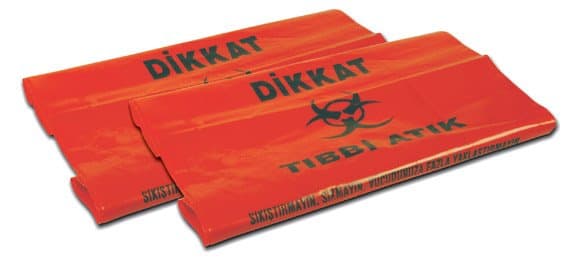 Çöp Torbası 72X95 Kırmızı 100 Mic Baskılı Tıbbi Atık
