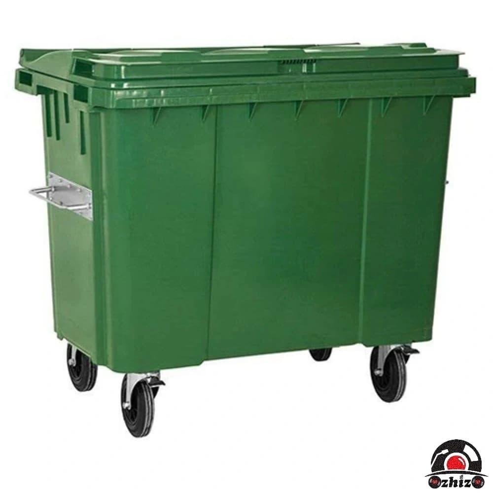 Tekerlekli Büyük Çöp Konteyner 1100 LT YEŞİL