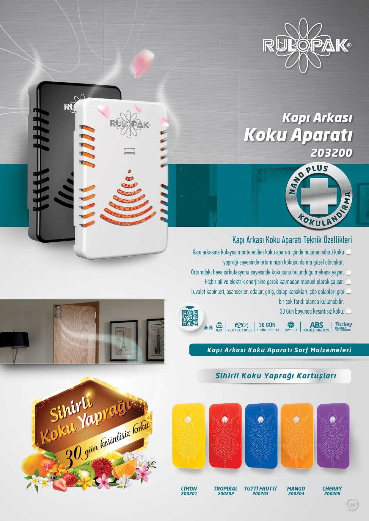 Rulopak Kapı Arkası kokusu Tutti Frutti