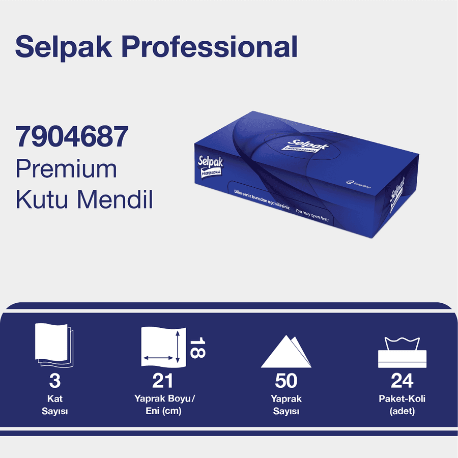 Selpak Prof. Kutu Mendil 50Li (18X21)