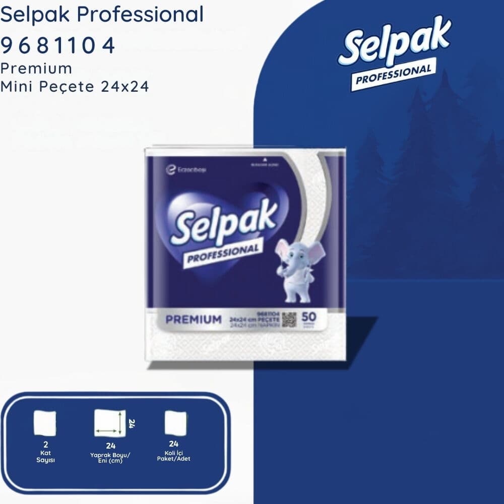 Selpak Peçete 24X24 Standart Mini 50 Li X24