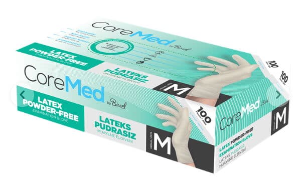 Coremed Lateks Pudrasız Muayene Eldiveni ( M )