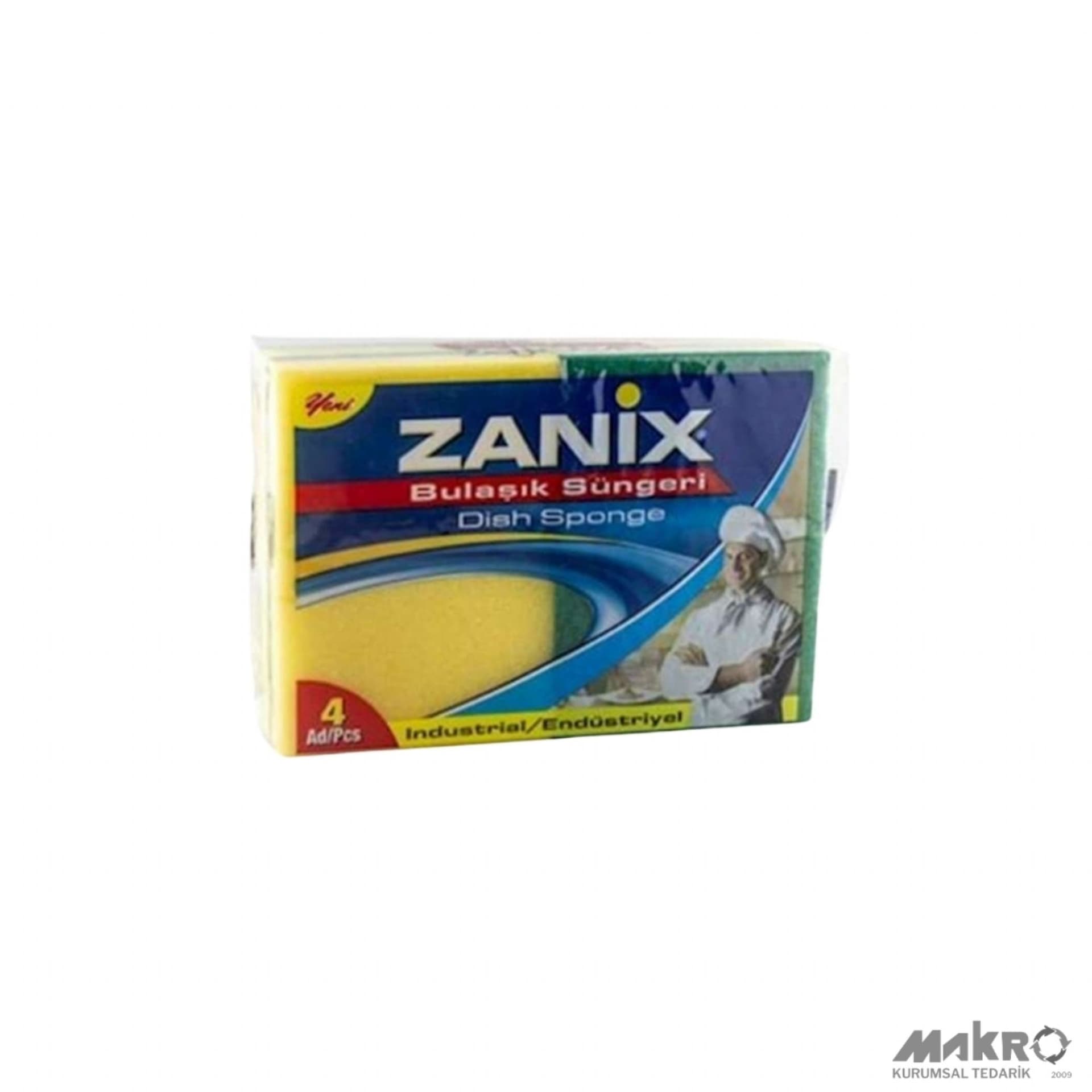 Zanix Bulaşık Süngeri Endüstriyel 4lü